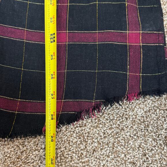 Rails Women's Size XL Linen Blend Popover Over Tartan Tunic Top Raw Hem Casual - Picture 9 of 9